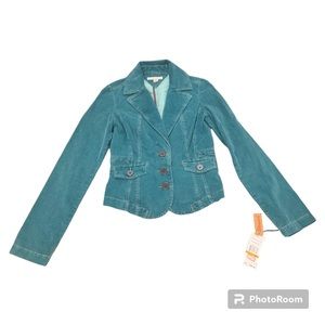 NWT Deadstock Y2k Tommy Hilfiger Jeans Teal Denim Jean Jacket, Size S